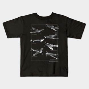 WW2 Fighter Aircraft Warbirds Kids T-Shirt